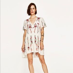 ZARA WOMEN embroidered dress